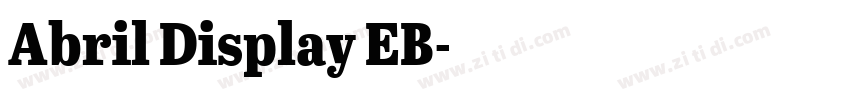 Abril Display EB字体转换